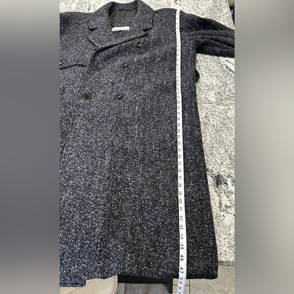 Women/Mens Charcoal Trench Coat made in Romania with wool, unisex - Picture 7 of 12